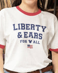 🇺🇸 Liberty & Ears For All - Ringer Tee
