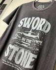 Sword In The Stone Grey Vintage Wash Tee