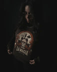 Viva La Magia Sugar Skull Castle - Dia De Los muertos - Dark Brown Crewneck Sweatshirt