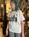 Spooky Castle Views Tee - White - Oversized Tee