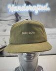 Ohh Boy! Embroidered 6 Panel Military Green Hat