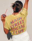 Main Street Social Club Tee - Classic Fit - Neon Strobe