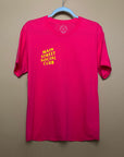 Main Street Social Club Tee - Classic Fit - Neon Fuchsia (Front & Back)