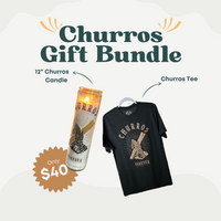 Churro Tee + Candle - Gift Bundle