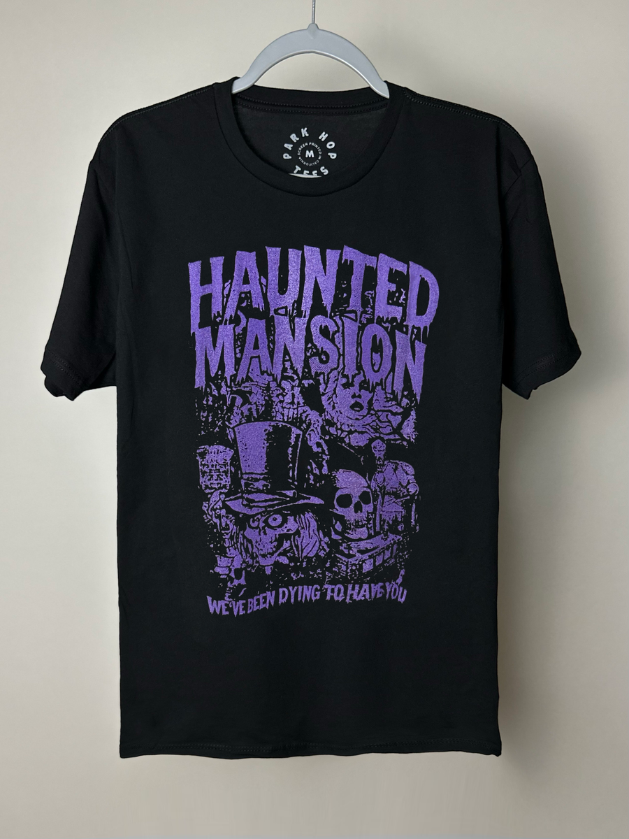 Violet Haunted Mansion Black Tee