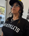 Nirehtyls - University Font White Ink