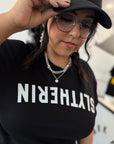 Nirehtyls - University Font White Ink
