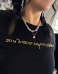 Never Tickle A Sleeping Dragon (In Latin) - Gold Ink