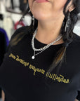 Never Tickle A Sleeping Dragon (In Latin) - Gold Ink