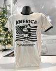 Steamboat Willie Retro Ringer - Celebrate America Tee