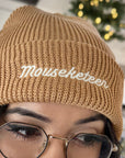 Mouseketeer Embroidered Ribbed Knit Beanie - Multiple Colors