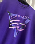 90's Captain EO w/Sleeve Hit - Neon Purple Crewneck, Long Sleeve or Classic Tee