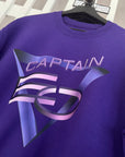 90's Captain EO w/Sleeve Hit - Neon Purple Crewneck, Long Sleeve or Classic Tee