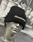 Mouseketeer Embroidered Ribbed Knit Beanie - Black