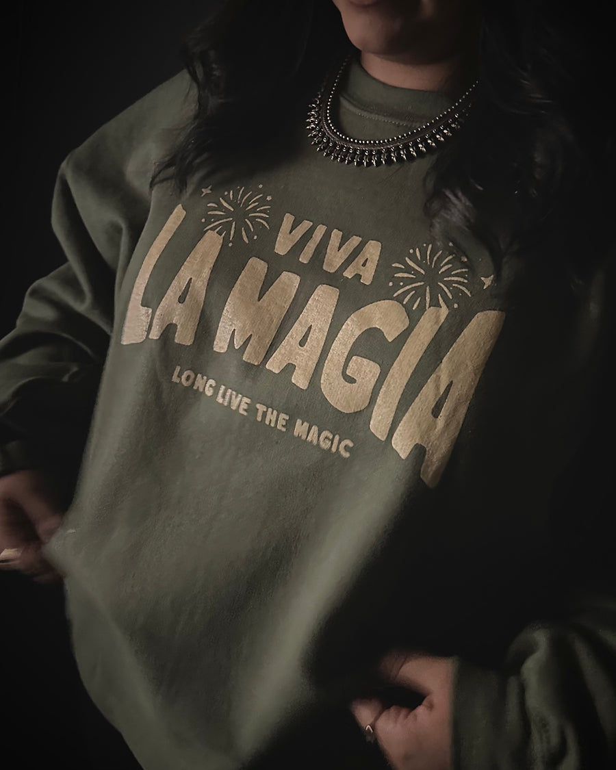 Viva La Magia - Olive Crewneck Sweatshirt