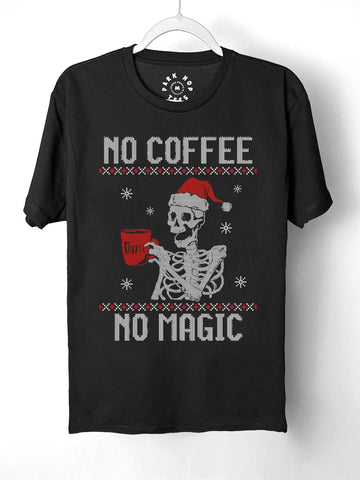 No Coffee No Magic Ugly Sweater Tee