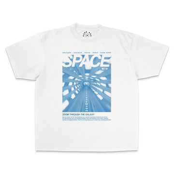 Space Mountain White Tee Oversized Fit