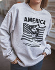 Steamboat Willie Celebrate America Sweatshirt - Heather Grey