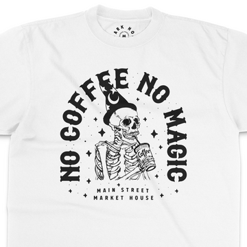 No Coffee, No Magic™️ Oversized White Shirt