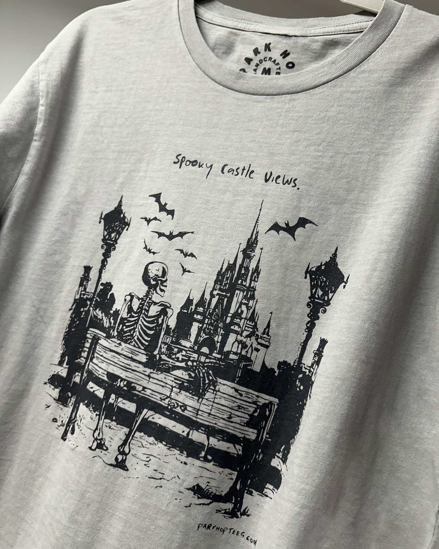 Spooky Castle Views Tee - Grey - In Classic &amp; Oversized Fit