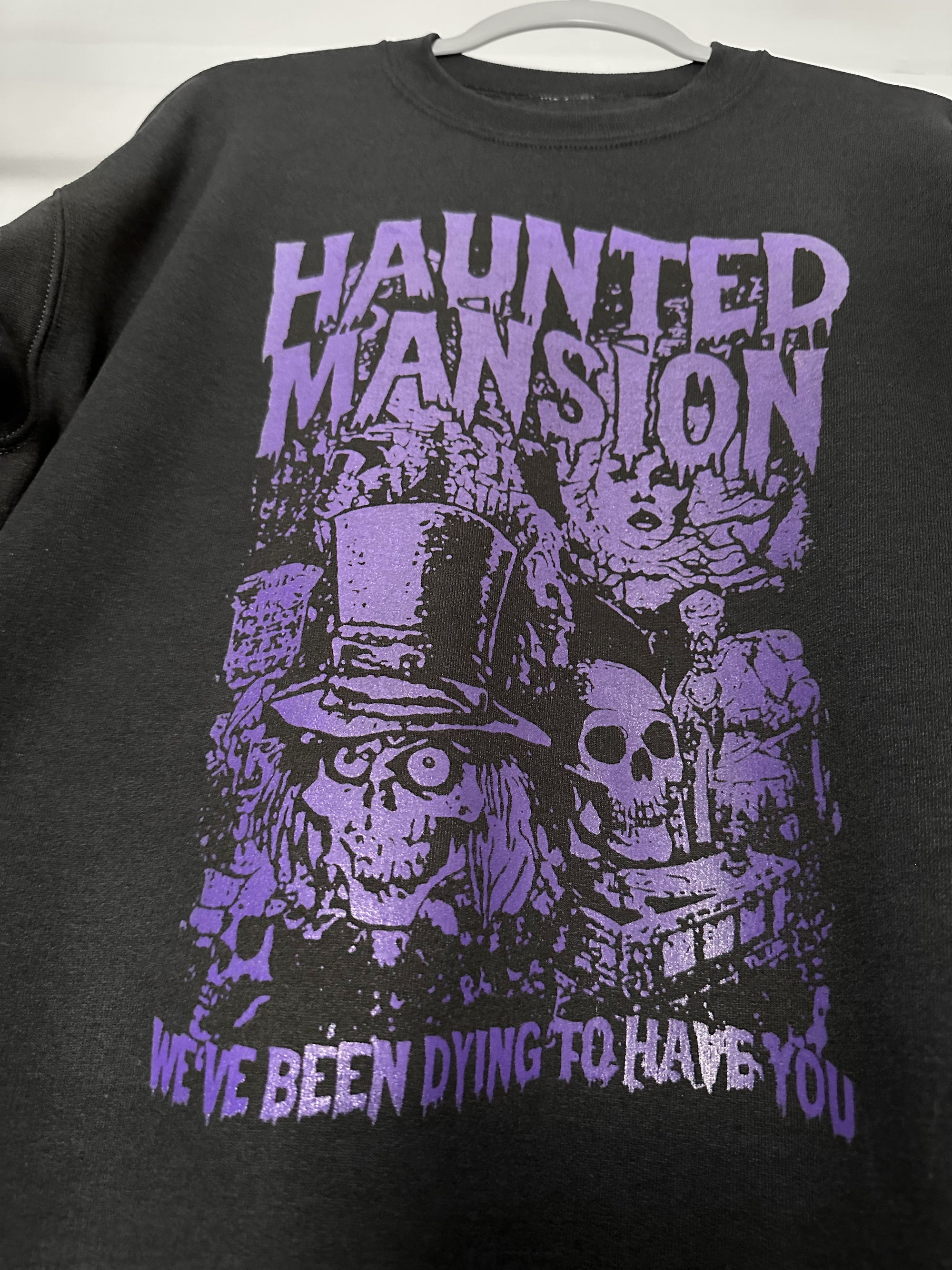 Violet Haunted Mansion Black Sweater