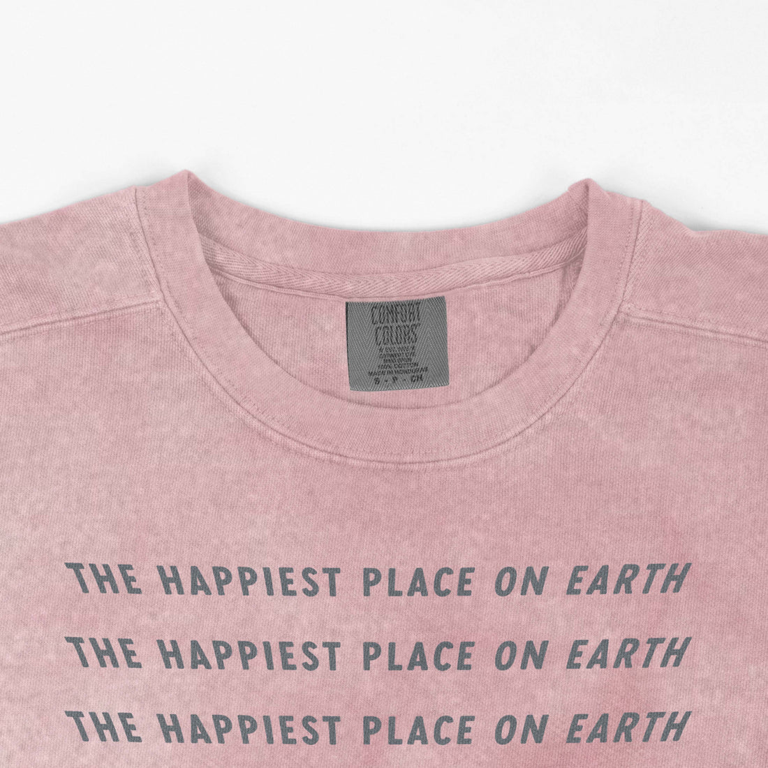 Clay Happiest Place Sweater (Premium Colorblast)