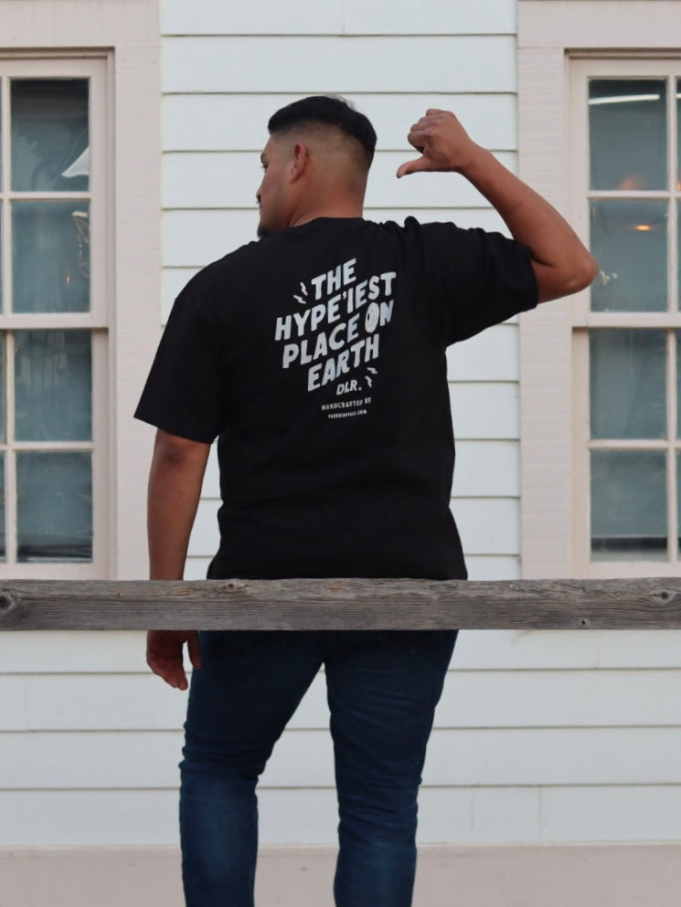 ⚡️DLR Black Shirt - The Hype'iest Place on Earth™️ (front & back)