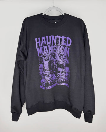 Violet Haunted Mansion Black Sweater