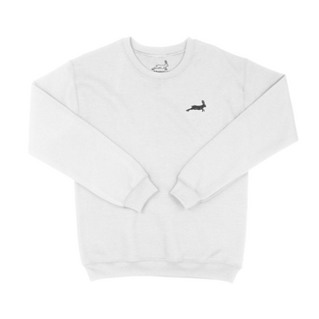 "Park Hop Branded Rabbit" Patch White Sweater